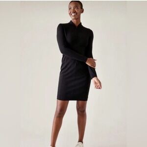 Athleta Delancey Skyline Dress Black XL Tall‎